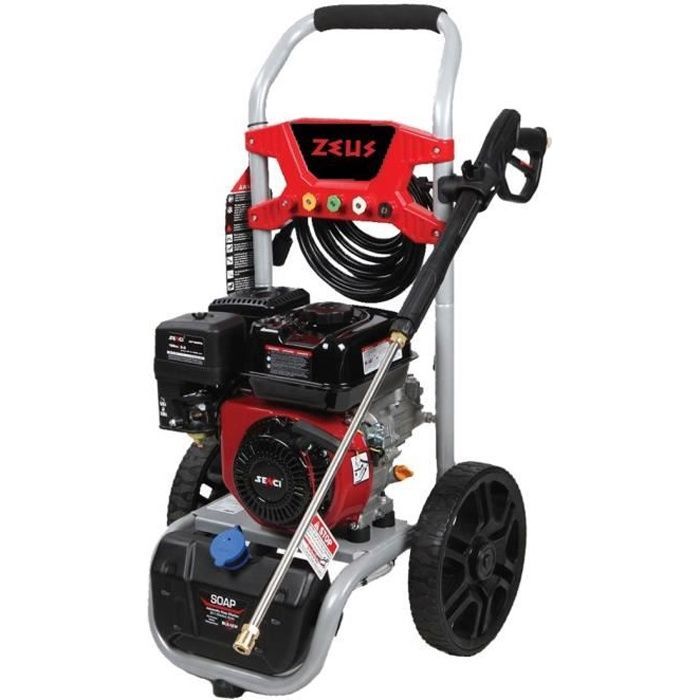 Hidrolimpiadora de gasolina ZEUS - 4 tiempos 6,5 CV - Presión máxima 220 bar - Caudal máximo 510 L/h