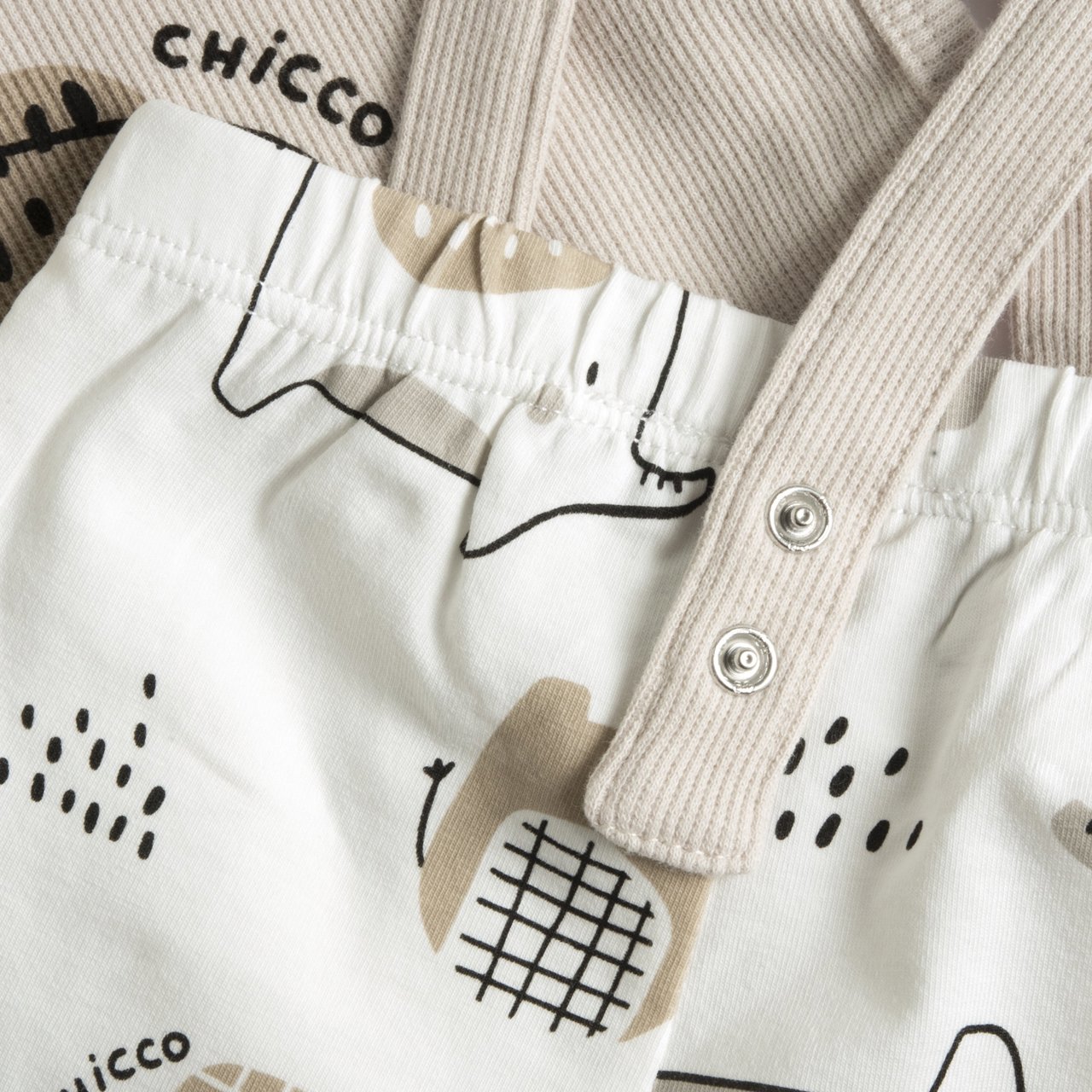 Beige vauvan t-paita ja sukkahousut -setti