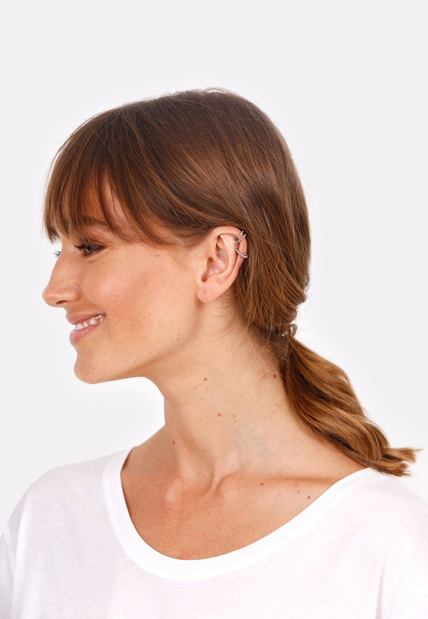 Elli Femmes Earcuff Set Géo Minimal Look en Argent Sterling 925
