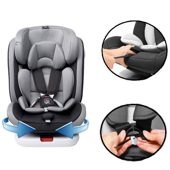 Siège auto bébé/enfant pivotant à 360° avec ISOFIX FOURWARD Évolutif de la naissance à 12 ans - Groupe 0+/1/2/3 - harnais 5 points
