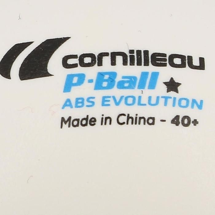 Balles de tennis de table - CORNILLEAU - P-ball abs evolution 1 - Lot de 6 - Blanc - Standard