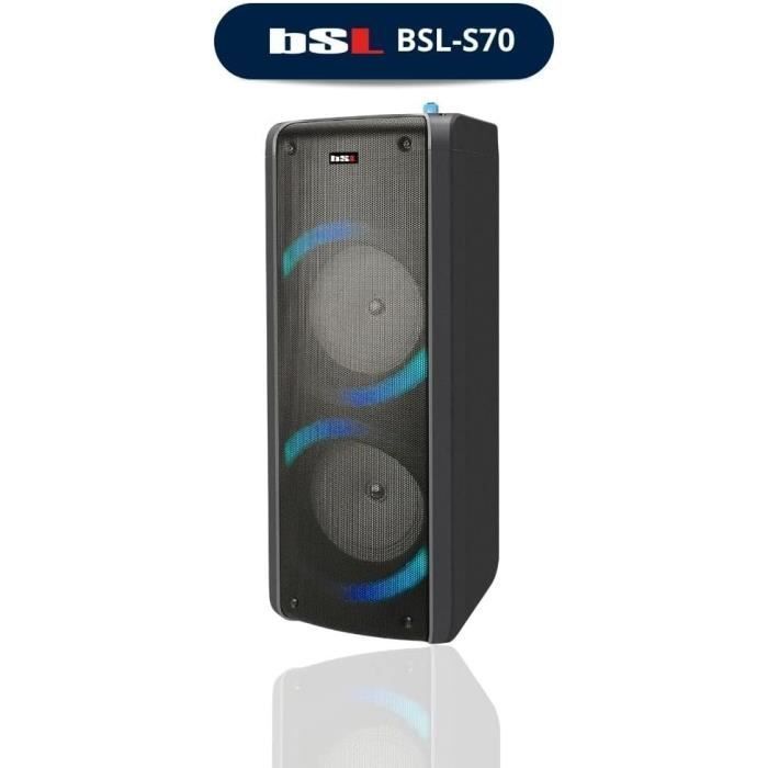 BSL-S70 60W RMS Bluetooth-luidspreker met Bluetooth 5.0, True Wireless, 3600mAh-batterij, FM-radio en MP3-speler via USB.