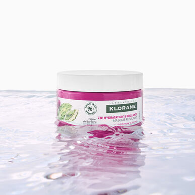 Klorane Prickly Pear 72h Hydration & Shine Plump Mask, viikunaöljyä sisältävä naamio, 72 tunnin kosteutus elottomille hiuksille, 250ml