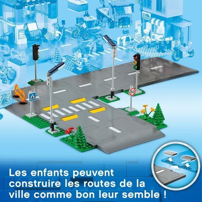 LEGO® City 60304 Intersection to assemble, City building set with signs and interlocking roads for boys or girls