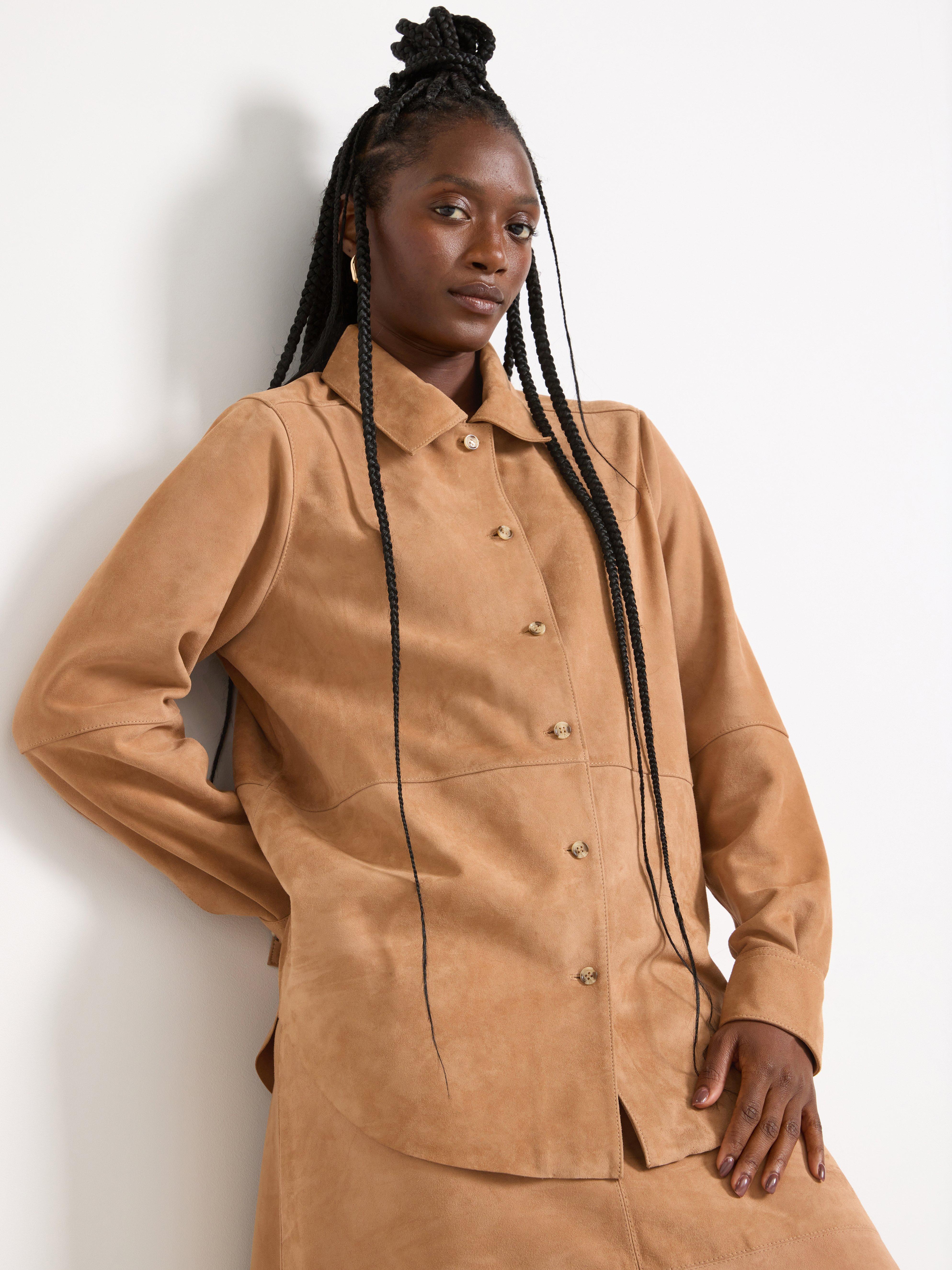 Camisa de ante beige