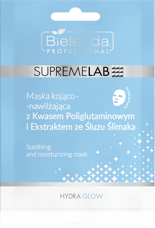 Máscara facial hidratante Bielenda Professional Supremelab Hydra Glow com extrato de baba de caracol