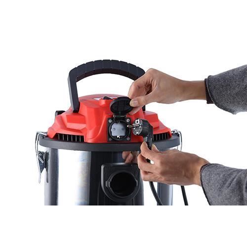 Aspirador industrial - APIRATEUR - 1200 W - 20 L - Vermelho - Encaixe para ferramenta adicional