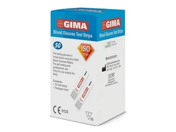 Tiras reactivas para medir la glucosa en sangre GIMA, 50 unidades