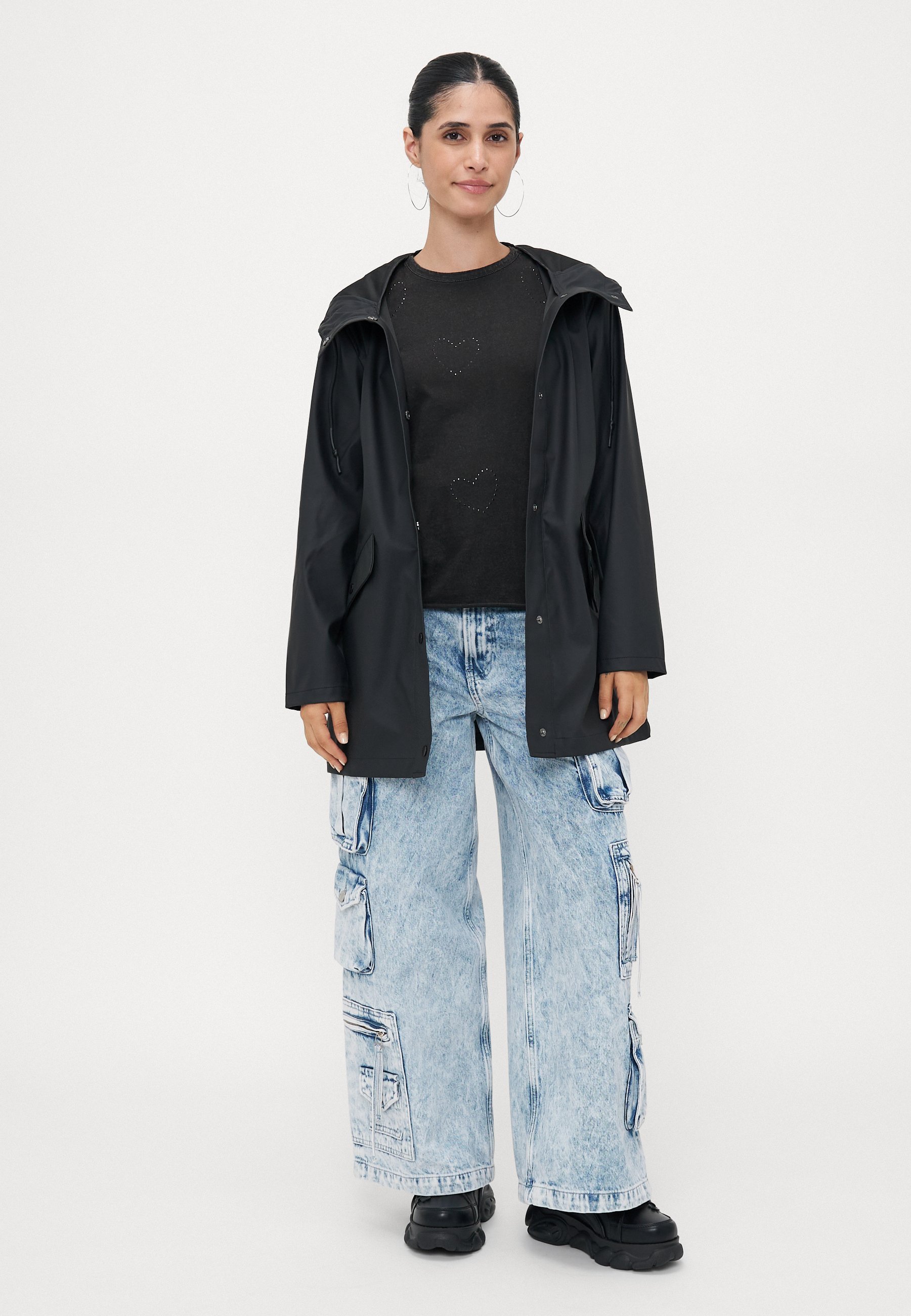 ONLY Petite ONLELISA REGENJAS - Parka - zwart