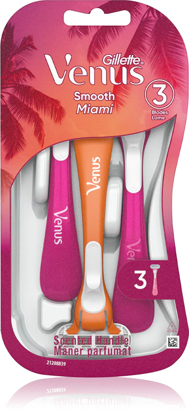 Aparelhos de barbear descartáveis Gillette Venus Smooth Miami para mulheres