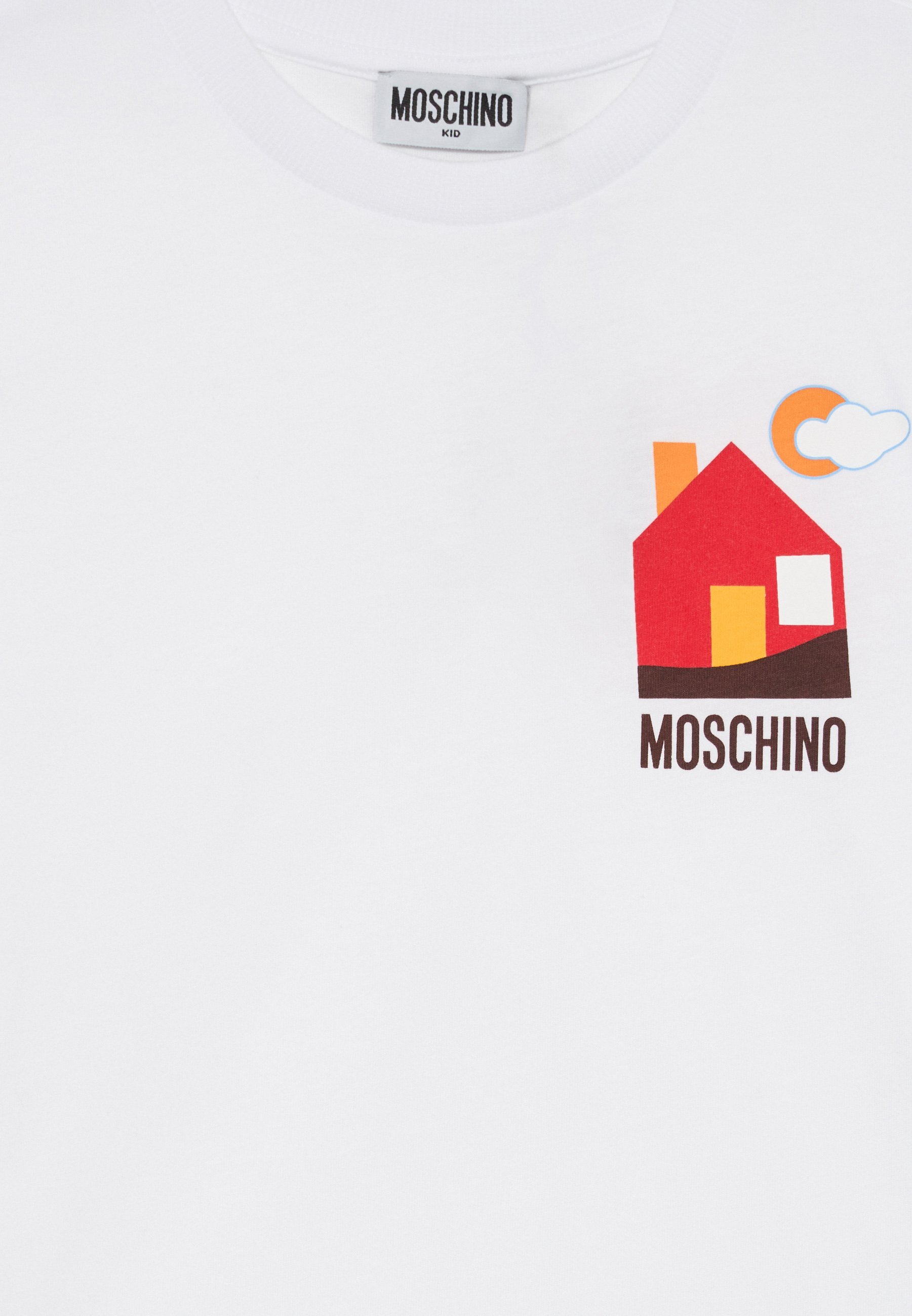 MOSCHINO MAXI UNISEX - Printitud T-särk - optiliselt valge