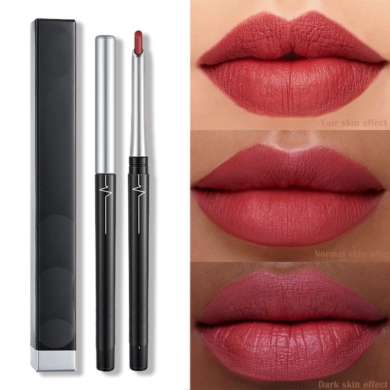 Crayon à lèvres mat portable 17 couleurs, naturel, longue tenue, waterproof et hydratant, pour femmes