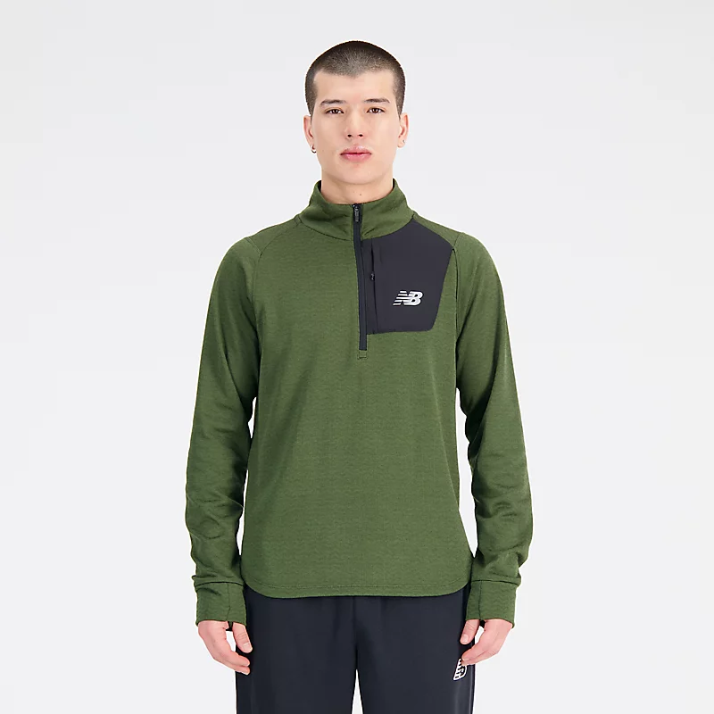 Męska bluza NB Heat Grid Half Zip - KOMBU HEATHER