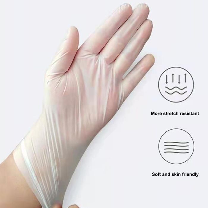 [Pack de 200] Gants Jetables en Vinyle Taille XL Extra-Large – Sans Latex, Sans Poudre, Fournitures Sécuritaires de Grade