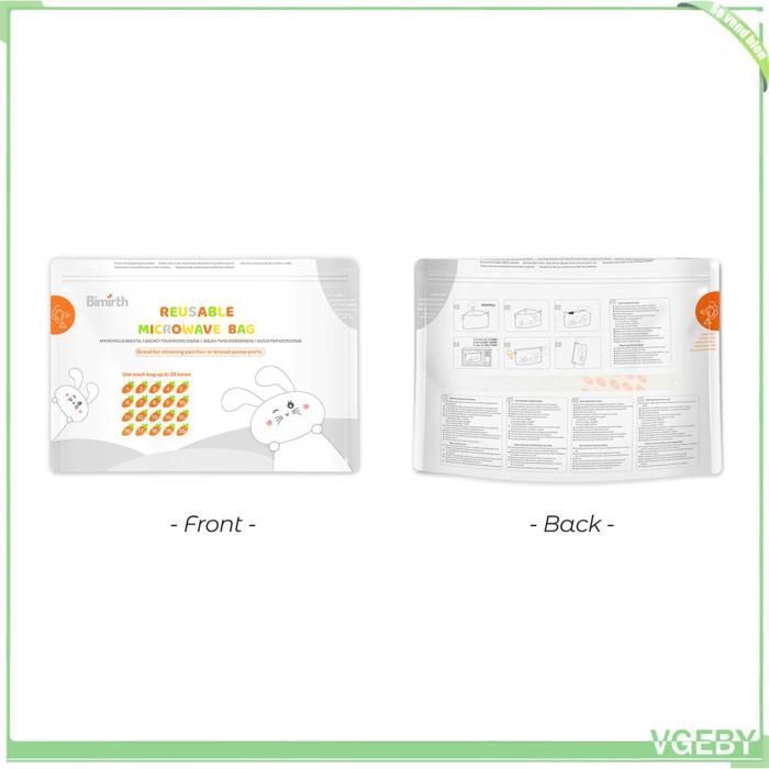 Fafeicy Bimirth S5005 magnetronsterilisatiezakjes - Herbruikbare magnetronzakjes voor babyflesjes en babyverzorgingsproducten