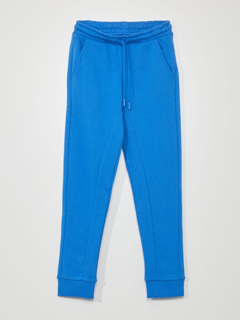 Joggingbroek van French Terry met stiksels - BLAUW