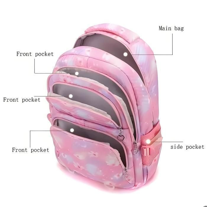 Mochila infantil, mochila escolar, mochila de gran capacidad para niñas de primaria, regalo duradero para la vuelta al cole.
