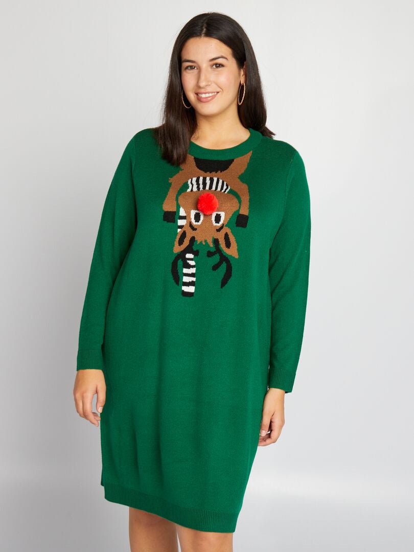 Suéter maxi de Natal - VERDE