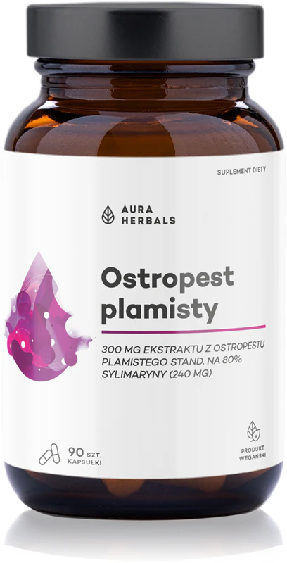 Aura Herbals Mariendistel-Nahrungsergänzungsmittel-Kapseln zur Verbesserung der Leberfunktion