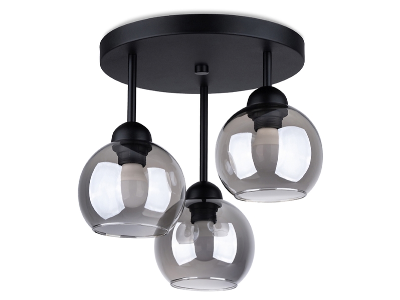 Lampa sufitowa Alino 3-punktowa stalowa czarna