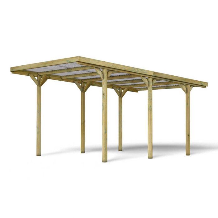 COCHERA DE MADERA PARA 1 COCHE 15,6 M²
