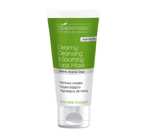 Bielenda Professional Acne Free ProExpert oczyszczająco-łagodząca kremowa maska do twarzy 150 ml