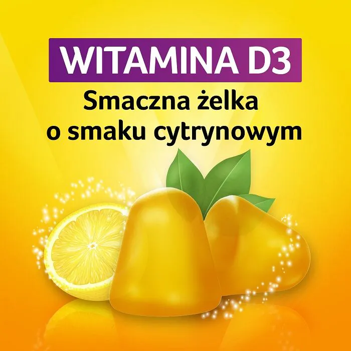 Vigantoletten Max Witamina d# 2000 j.m. Żelki o Smaku Cytrynowym