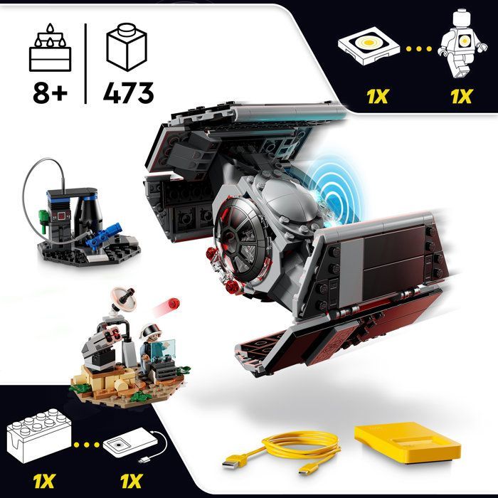 LEGO Star Wars 75421 SMART Play: Caça TIE do Darth Vader - Jogo interativo para maiores de 8 anos