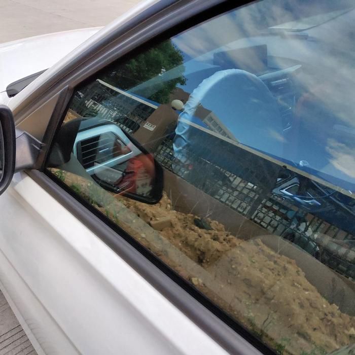 Parasol para volante de coche, parasol para ventana lateral, funda de volante de tela plateada con revestimiento, color crema, herramientas solares < Equipos y accesorios