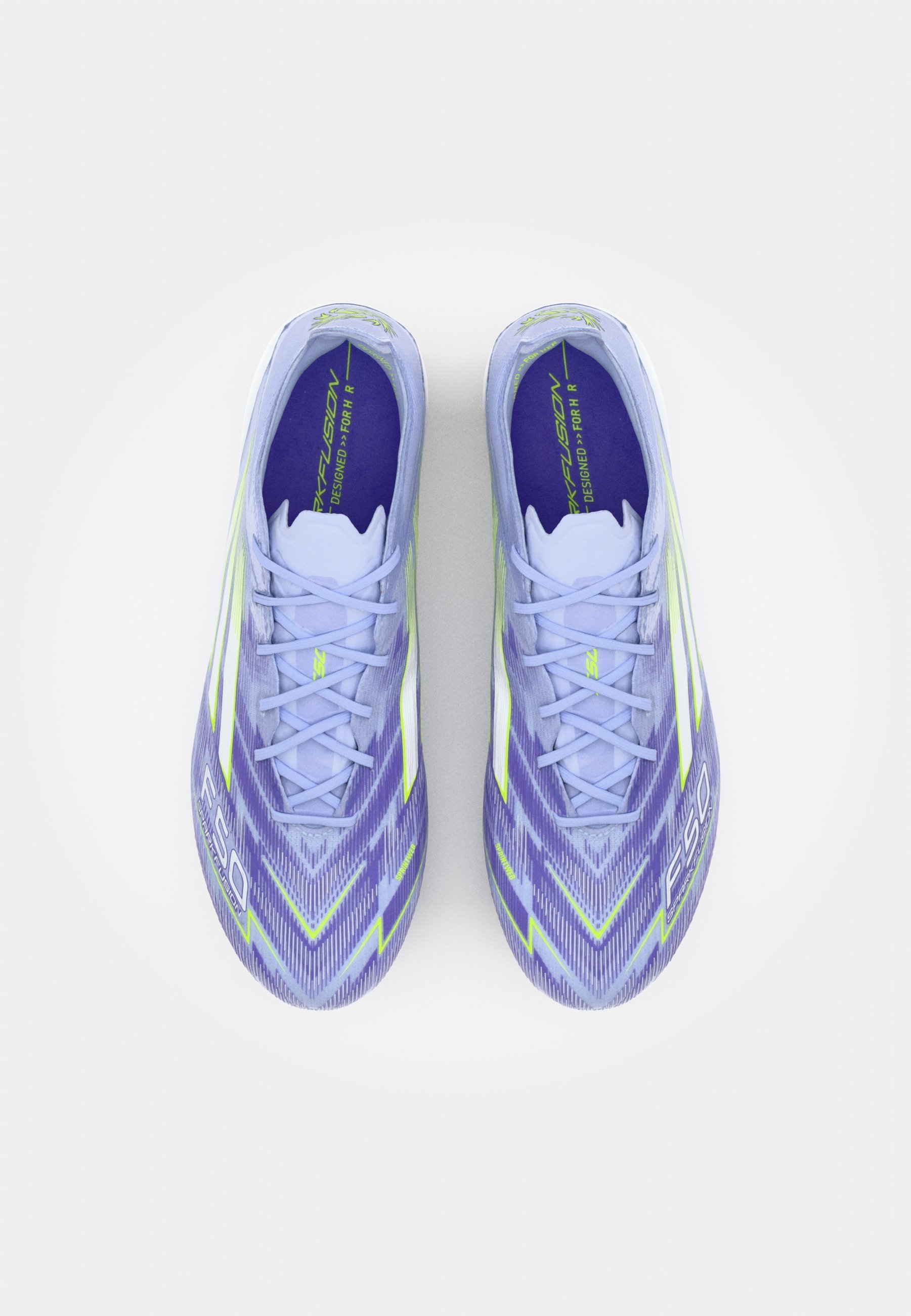 adidas Performance F50 SPARK FUSION ELITE FG/AG - Voetbalschoenen voor stevige ondergrond - violettint/helder citroengeel/paarse rush