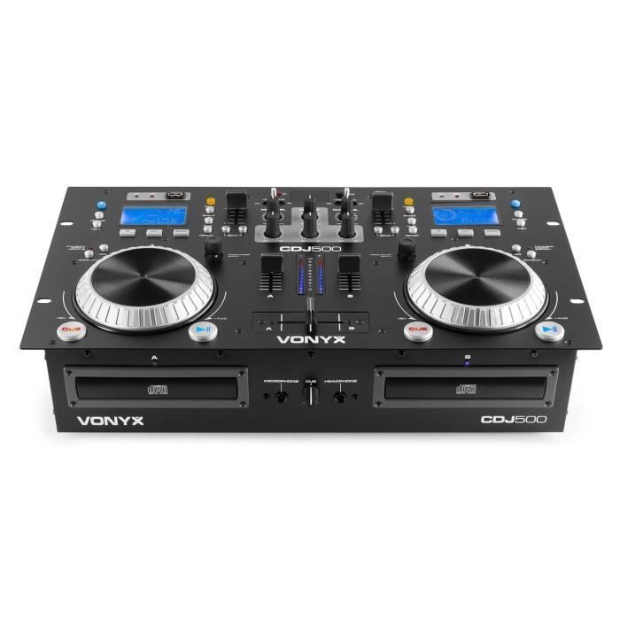 Leitor/Mixer duplo de CD/MP3/USB com Bluetooth - Vonyx CDJ500