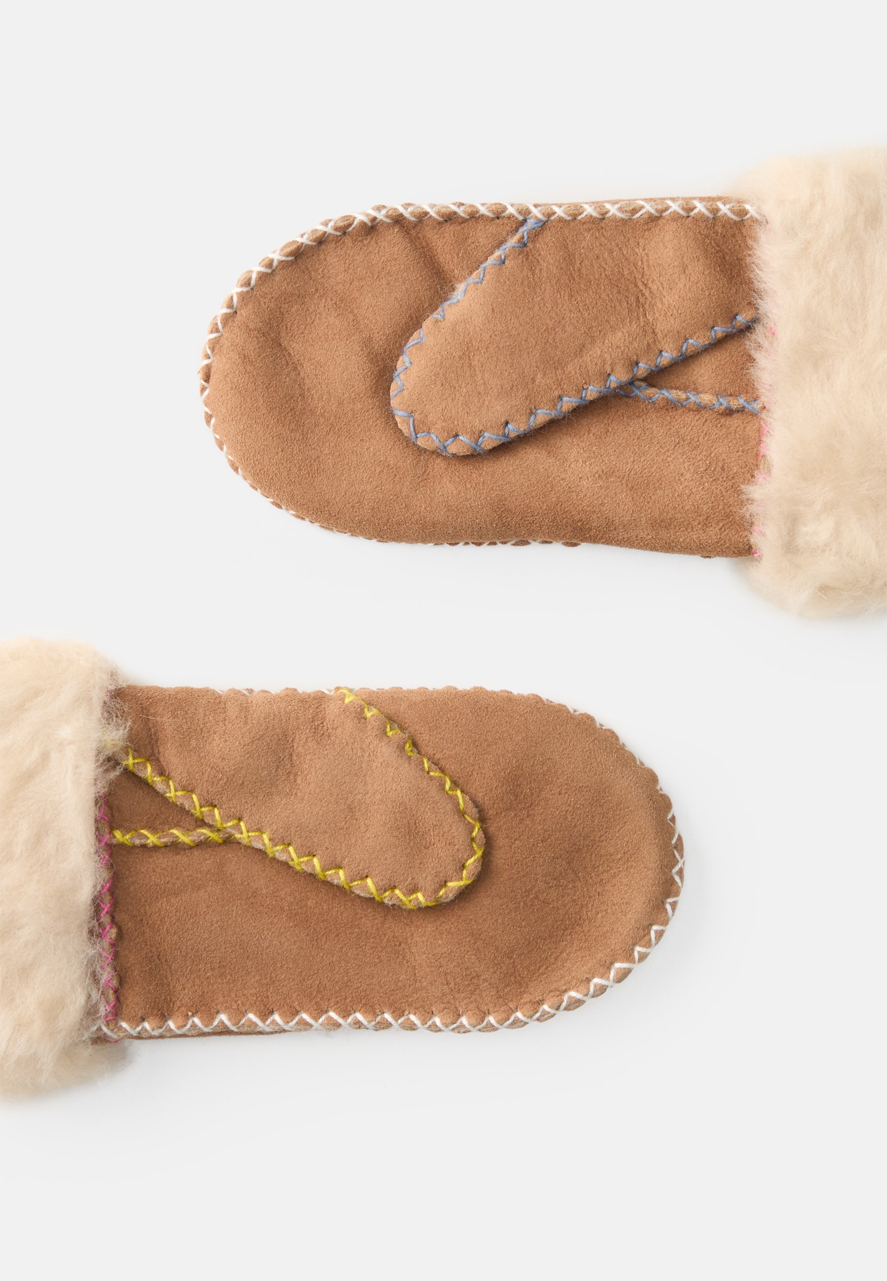 UGG WANTEN MET STIKSELS UNISEX - Wanten - kastanje/multicolor