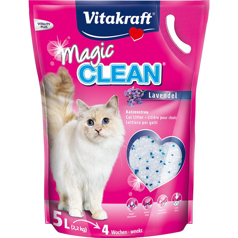 Vitakraft Katzenstreu 5 l Magic Clean Lavendel