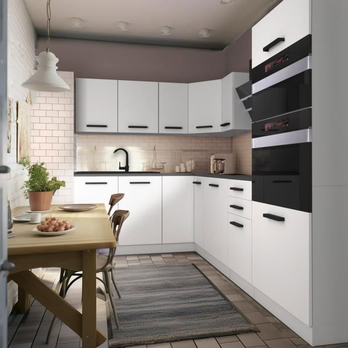 Cucina completa - B BELINI GROUP - MELANIE - Bianco opaco - Design contemporaneo - 360x60 cm