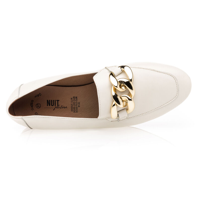 Mocasines/zapatos náuticos beige para mujer