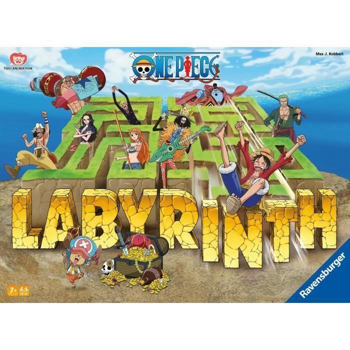 Ravensburger – Gioco da tavolo classico – Labirinto di One Piece – Gioco da tavolo – Gioco di puzzle – Bambini e famiglia – Età 7+ – Unisex – 22887