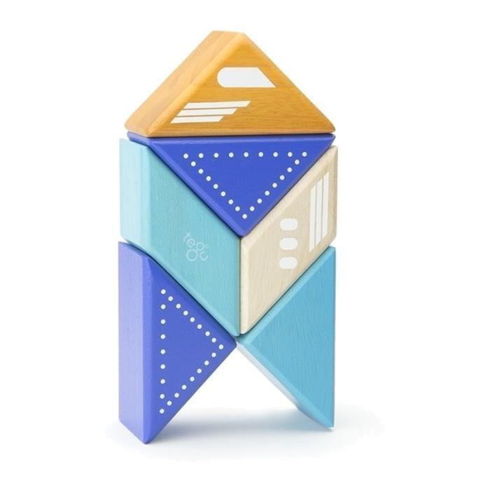 Children's board game - Tegu Pocket Buddy 6 Pieces - Airplane - Magnetic wooden construction set