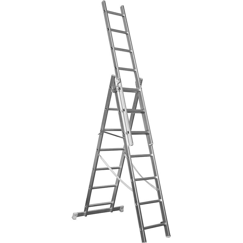 Arbetskombinationsstege 3x7 steg, aluminium