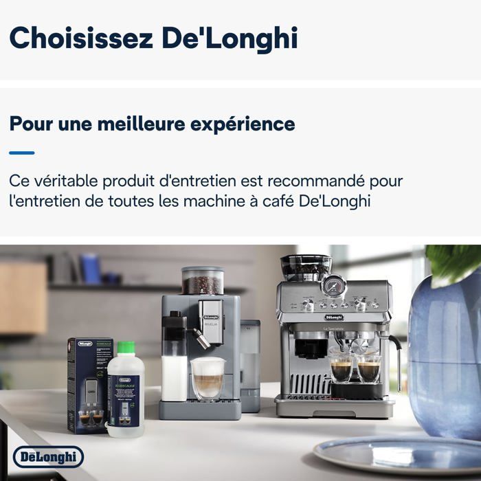 De'Longhi EcoDecalk -kalkinpoistoaine DLSC500, 5 kalkinpoistoannosta, pullo, jossa 5 annosta, 500 ml