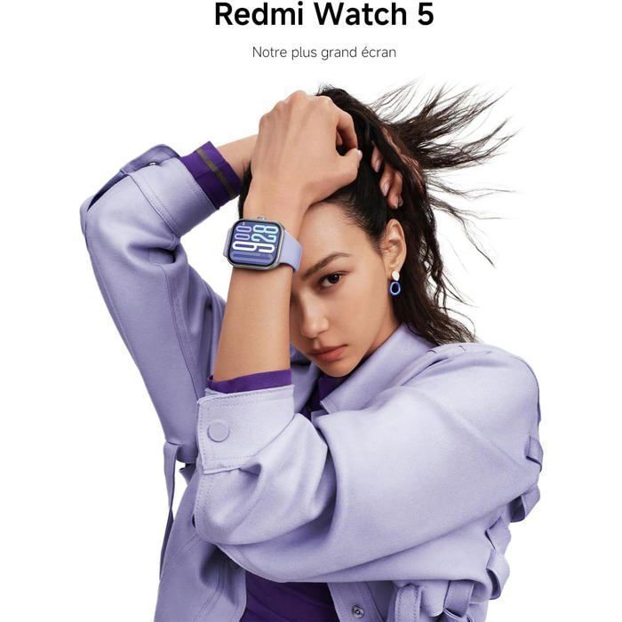 Montre connectée - XIAOMI - Redmi Watch 5 - Écran LCD 51 mm - 18 j autonomie - GPS, 5ATM