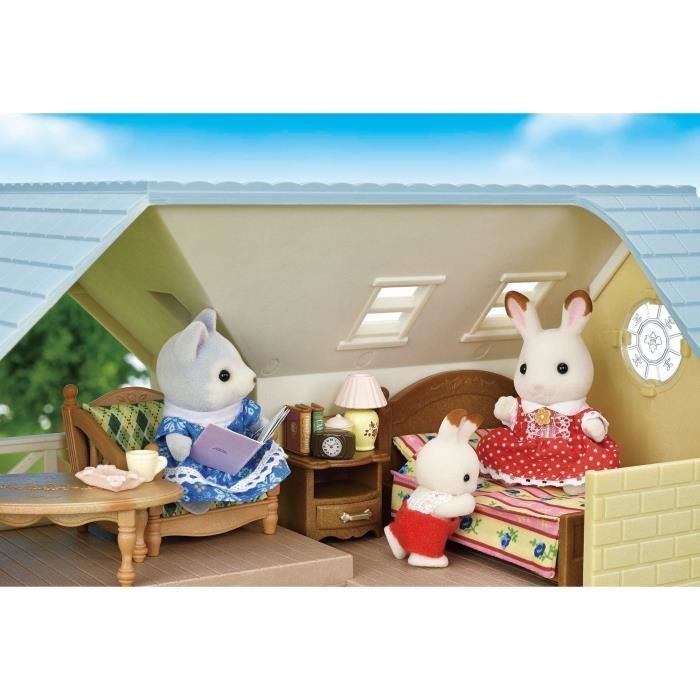 The Blue Roof Cottage Playset - SYLVANIAN FAMILIES - 5671 - For Children Ages 5 and Up - Furniture Included