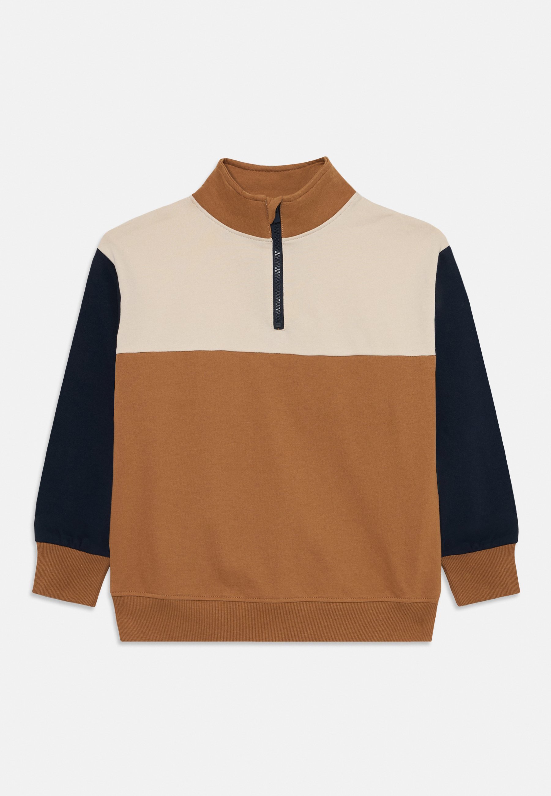 Pull Lindex à demi-zip - Sweat-shirt - beige foncé délavé