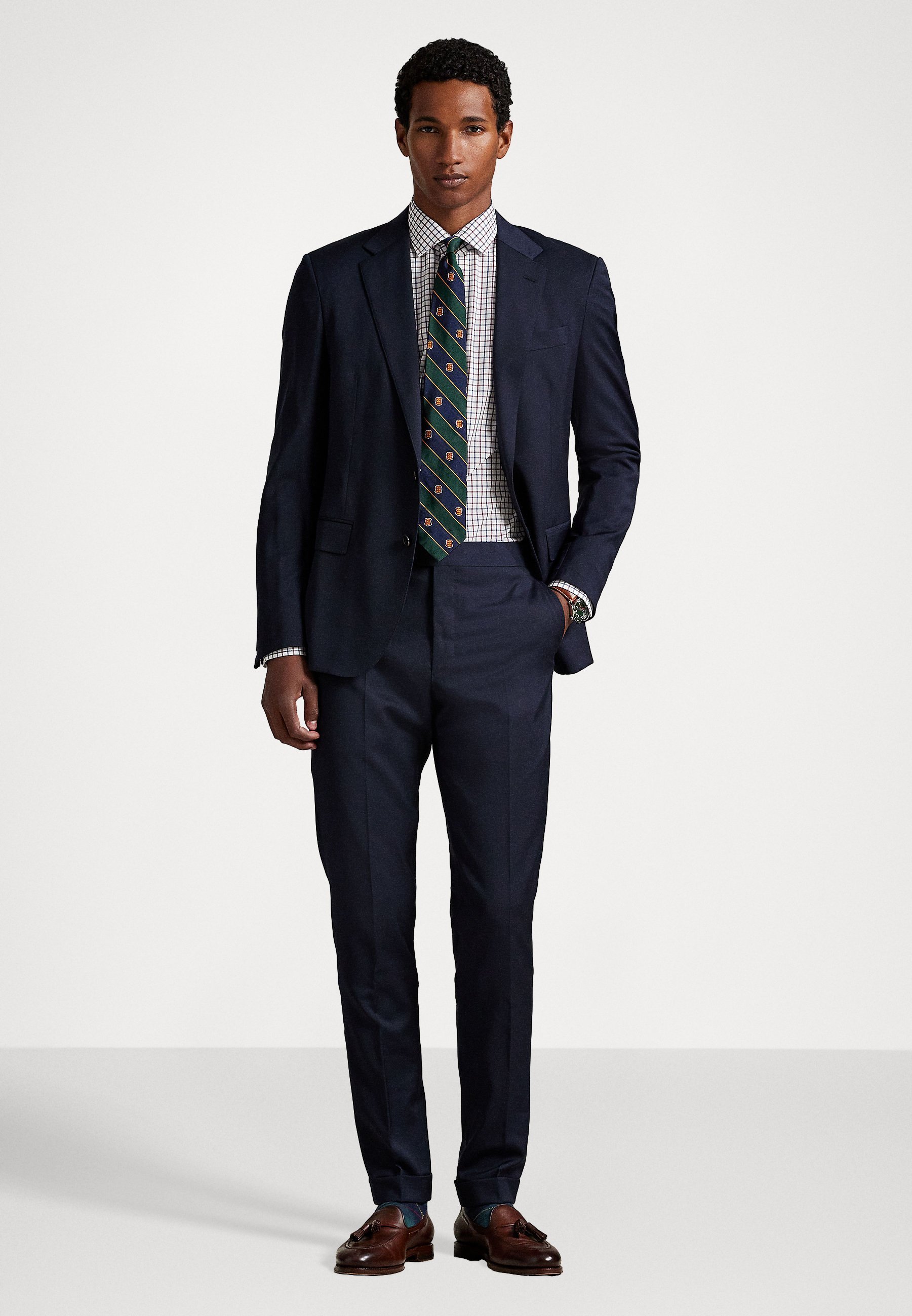 Polo Ralph Lauren CUSTOM FIT PLAID STRETCH POPLIN SHIRT - Shirt - wit/wijnrood