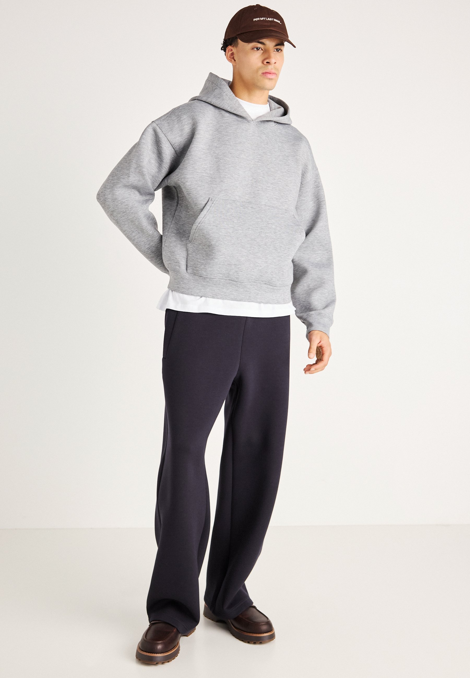 Sweat à capuche SIMON pour la semaine - Gris chiné