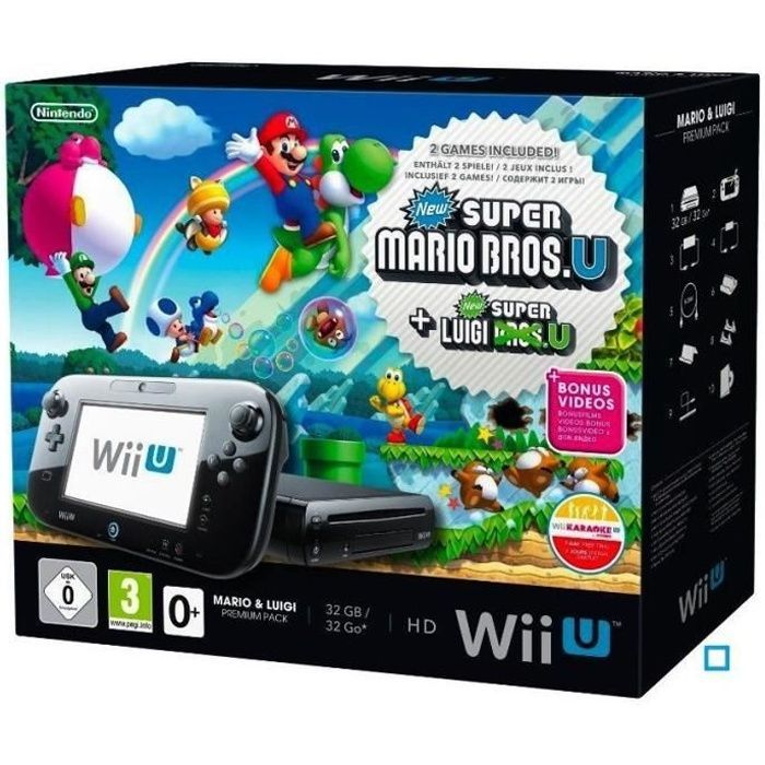 Paquete de juego premium de Mario y Luigi negros para Wii