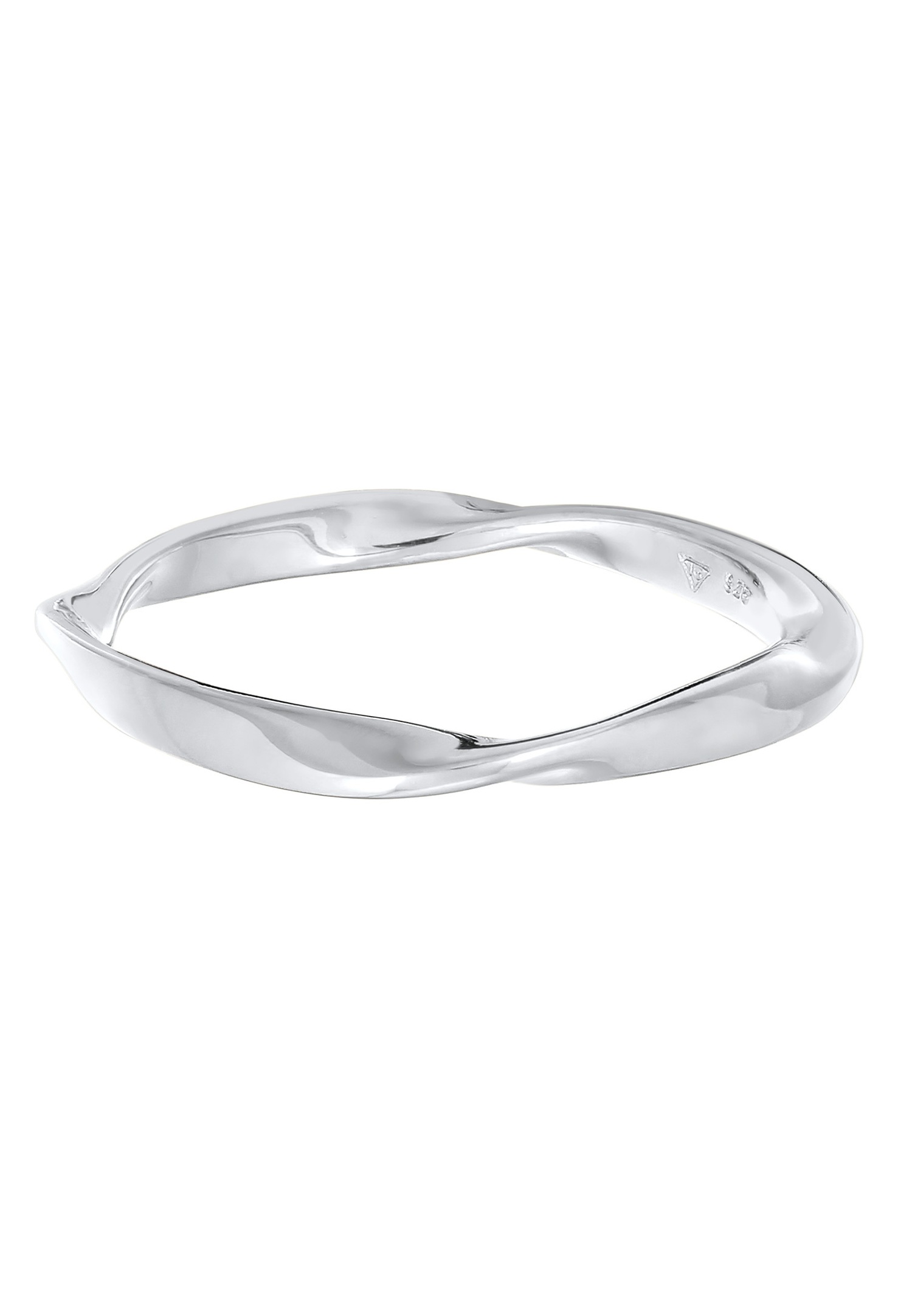 Elli Femmes bande torsadée pile basique en argent sterling 925