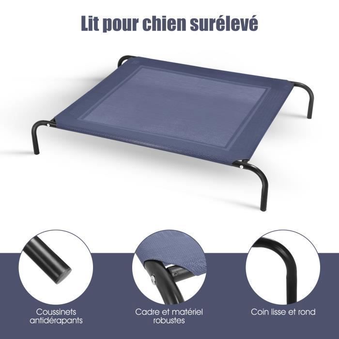 Honden-/kattenmand met poten - COSTWAY - Maat XL - Draagvermogen 70 kg - Textilene stof