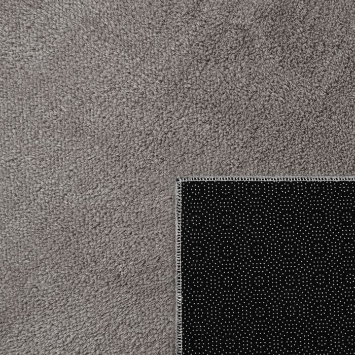 Paco Home Tapis De Salon Poils Ras Lavable Monochrome Style Moderne Gris Gris 120x170 cm
