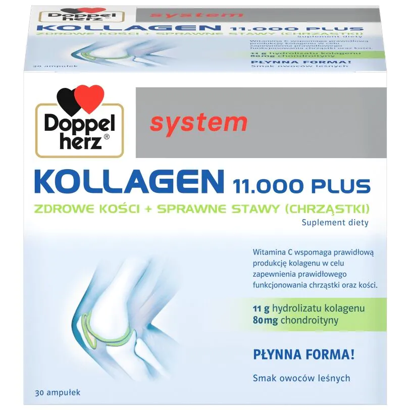 Doppelherz System Kollagen 11.000 Plus, Fiolki z płynem doustnym