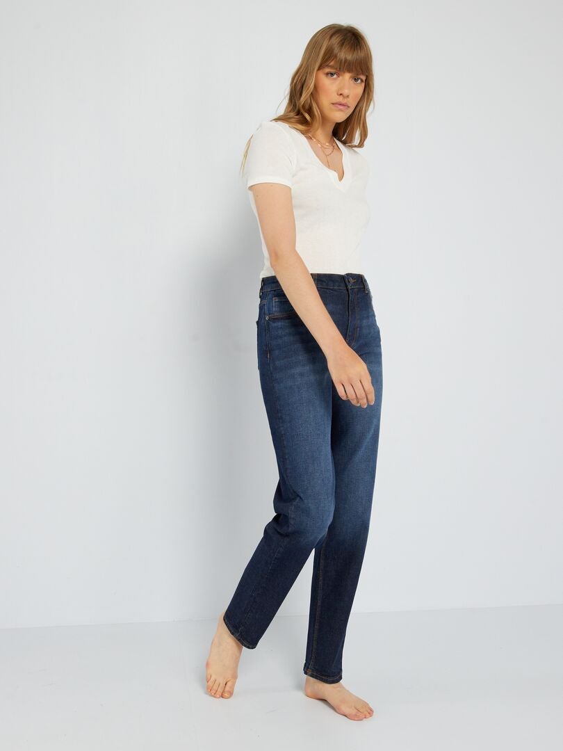 Calça jeans cintura alta regular - 38/28L - AZUL